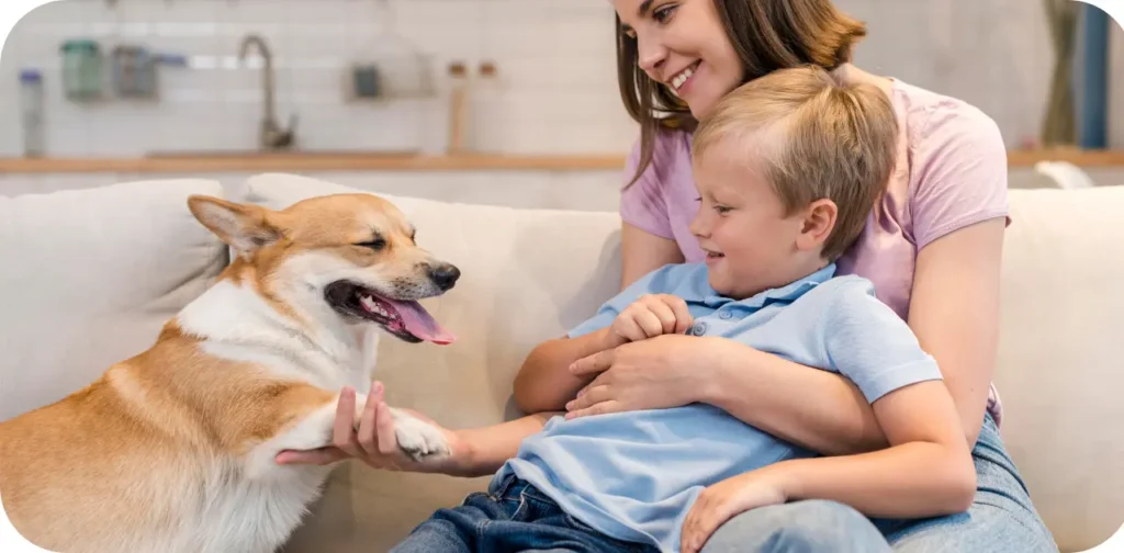 dog tries fetch newborn baby